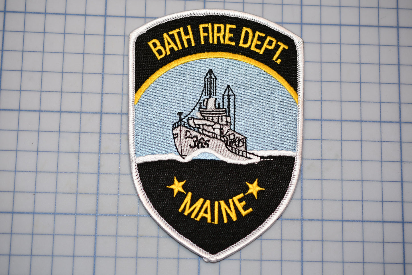 a patch that says bath fire dept maine