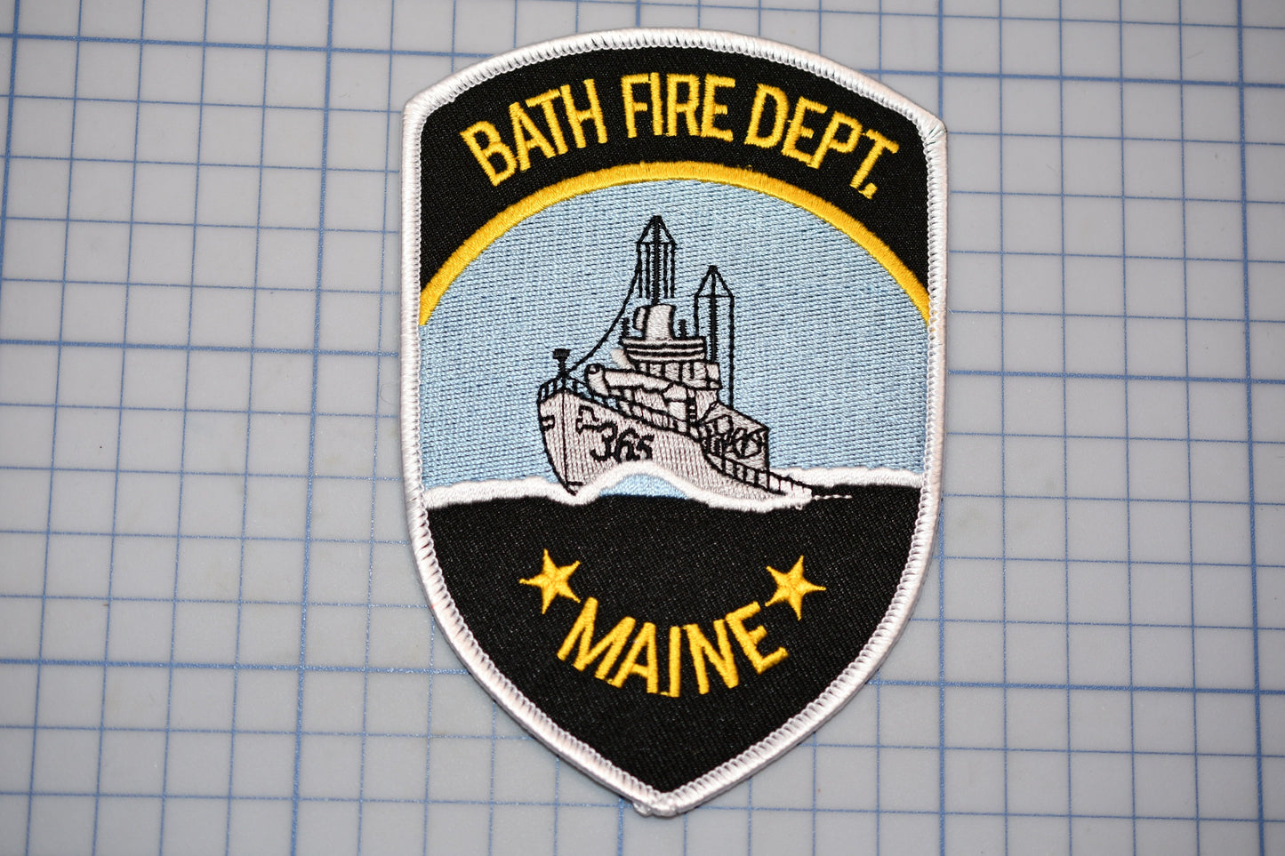 a patch that says bath fire dept maine