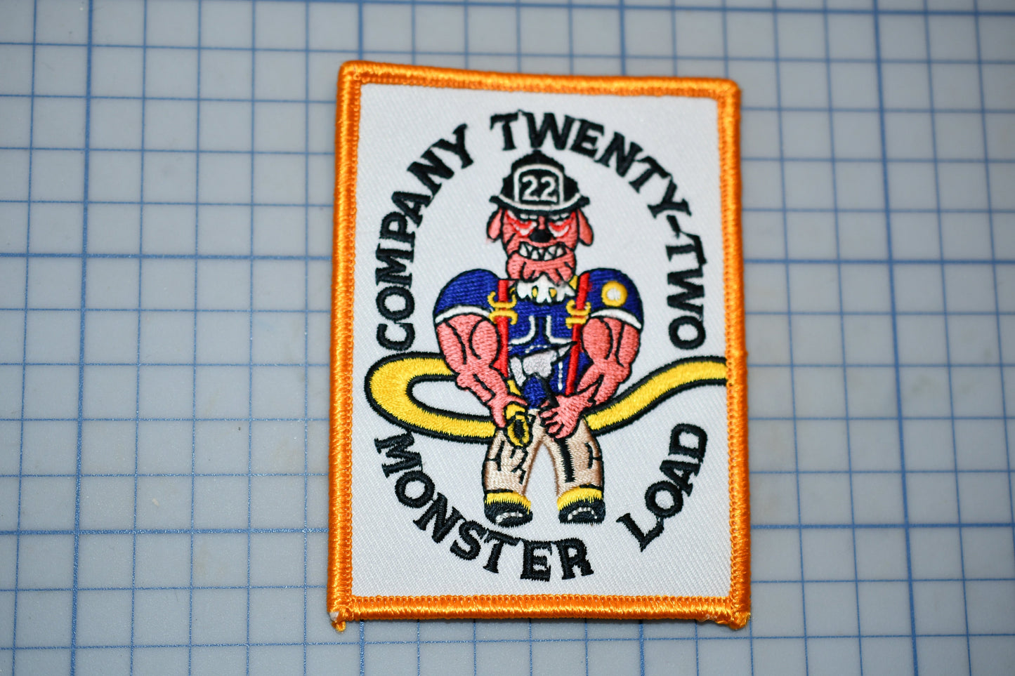 a patch with a picture of a monster on it