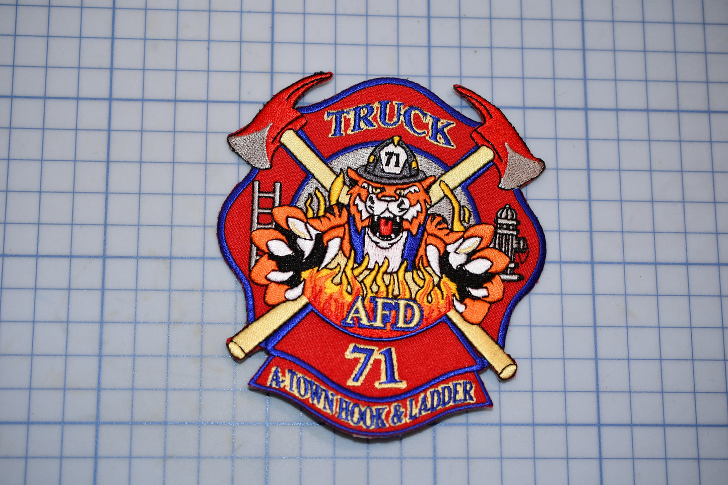 a patch with a fire department emblem on it