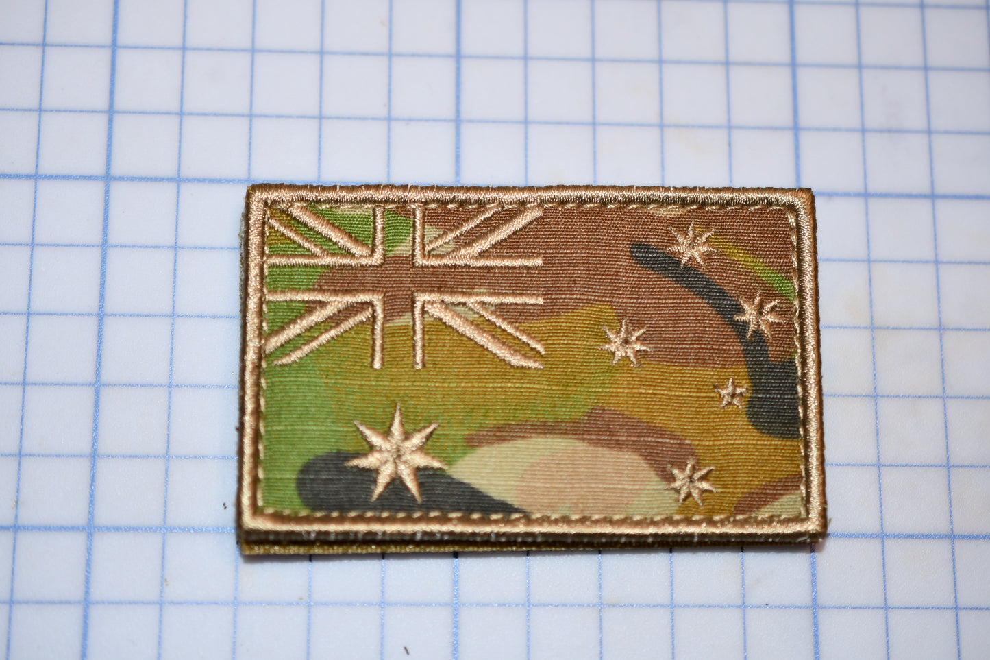 a patch with a picture of a british flag on it