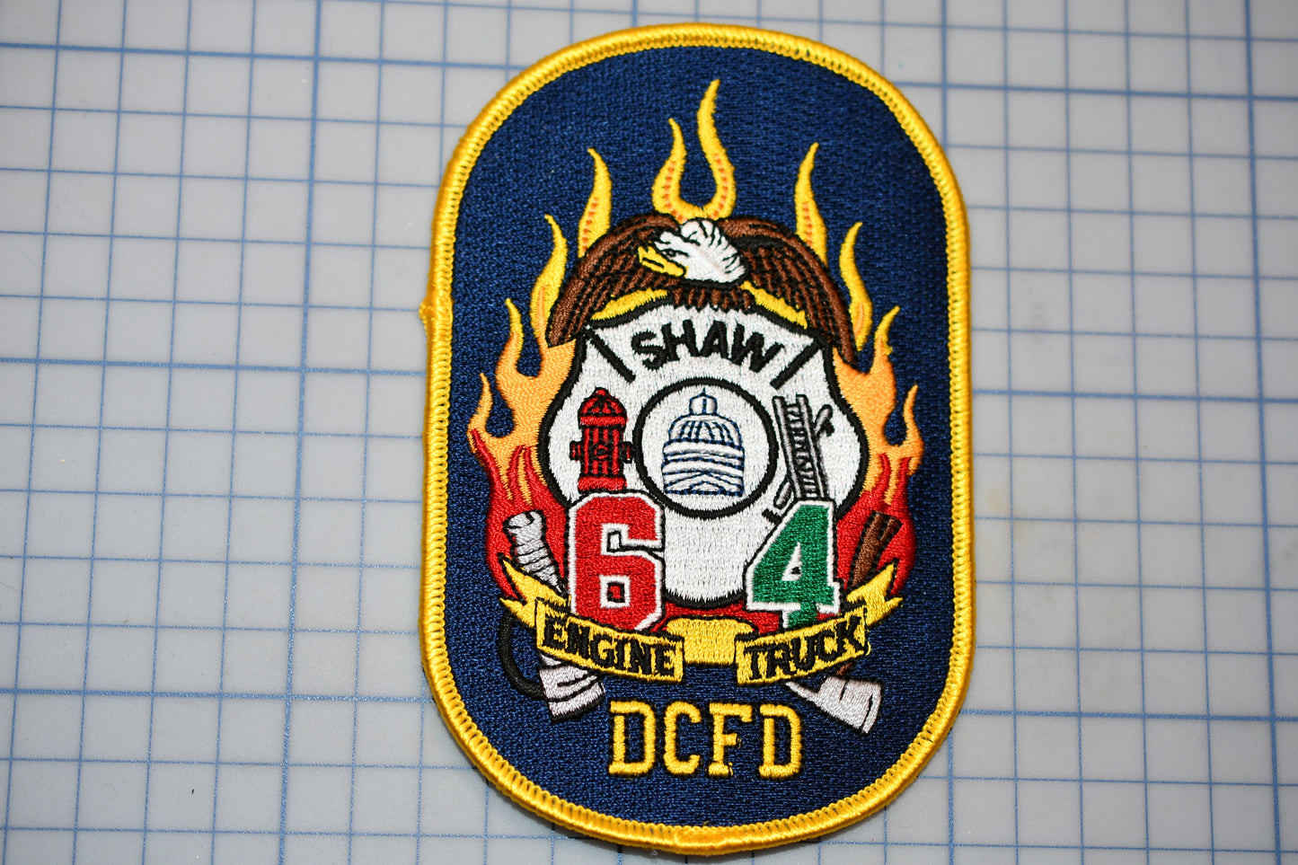 a patch with a fire department emblem on it