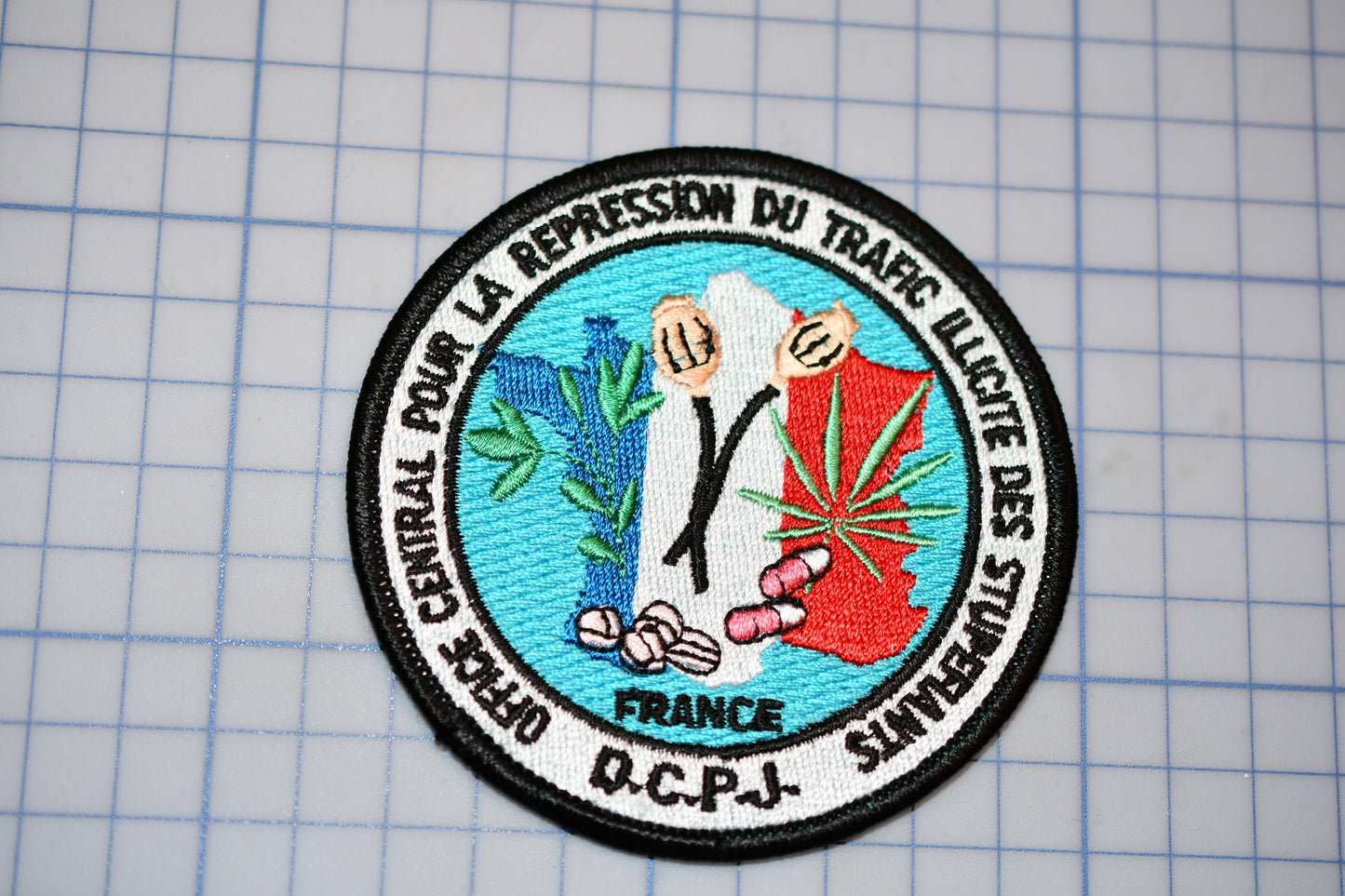 a patch with a picture of a person on it