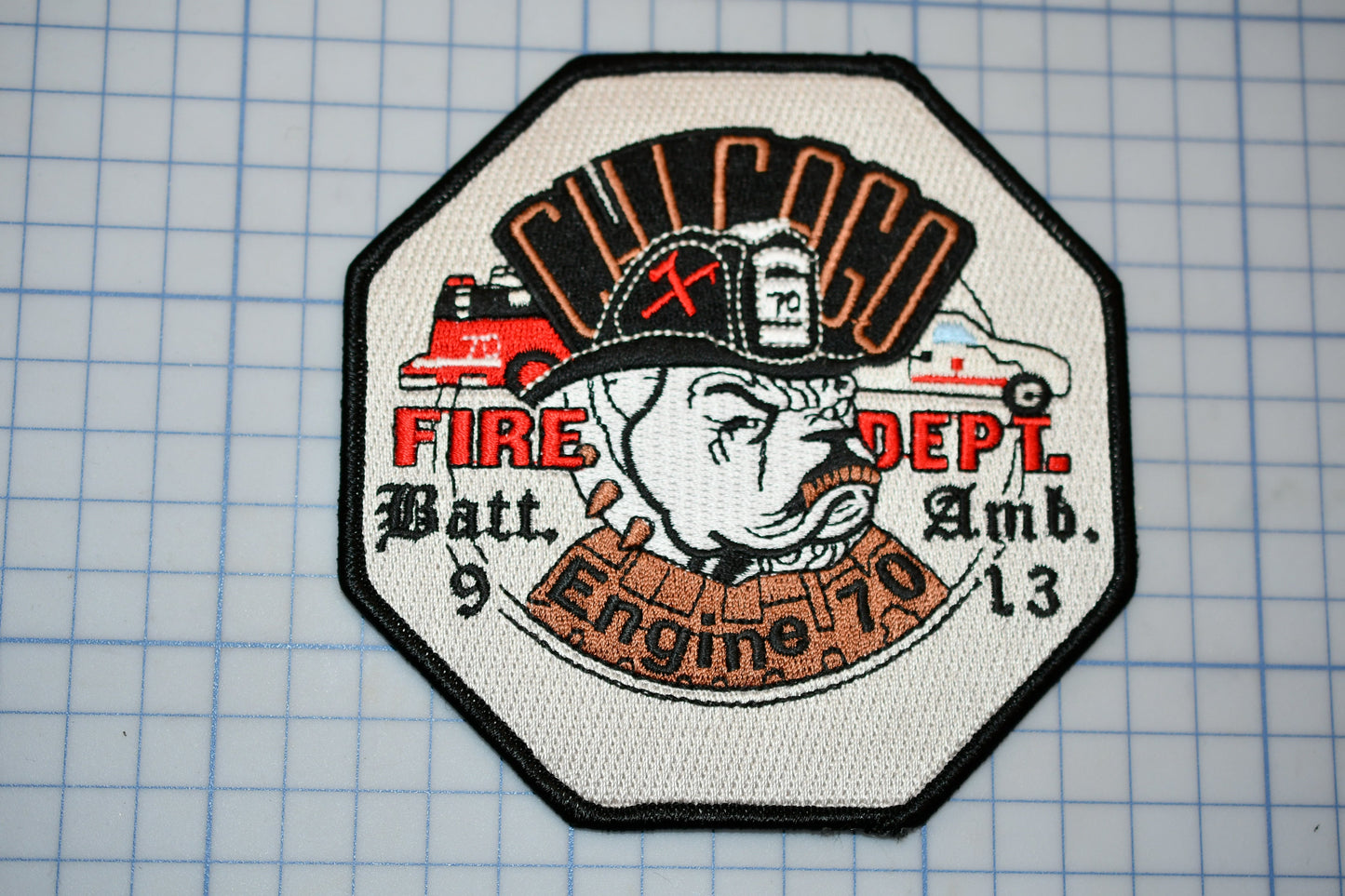 a patch with a fire department logo on it