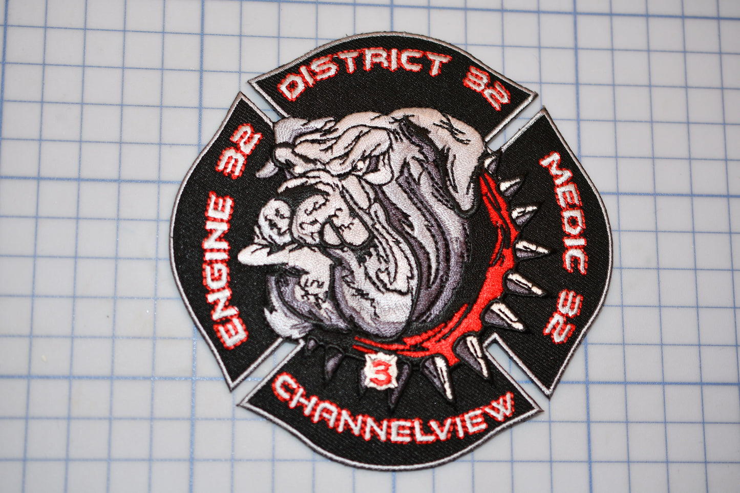 a patch with a fire department logo on it