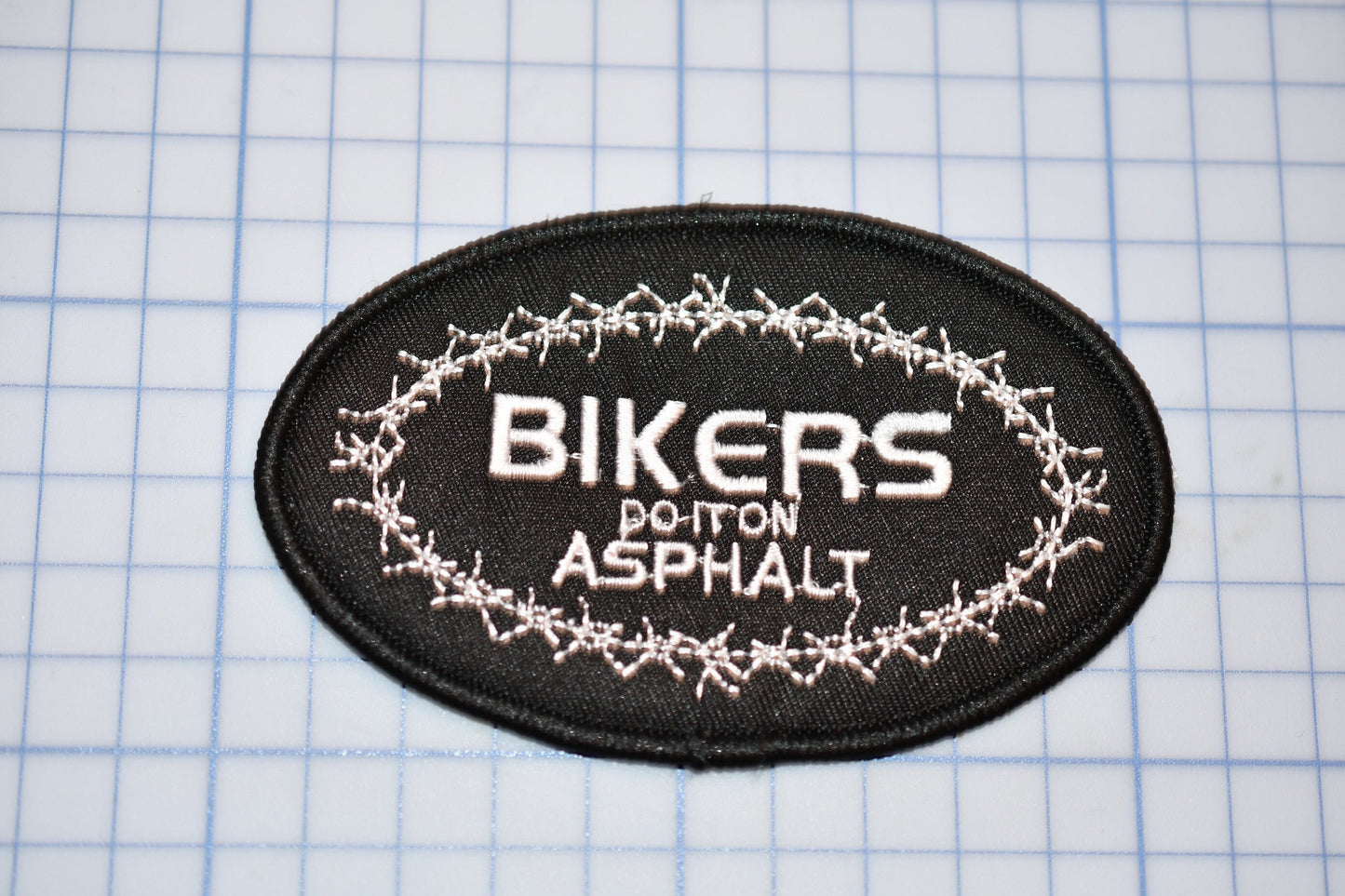 A "Bikers Do It On Ashphalt" Sew On Biker Patch (B30-365)