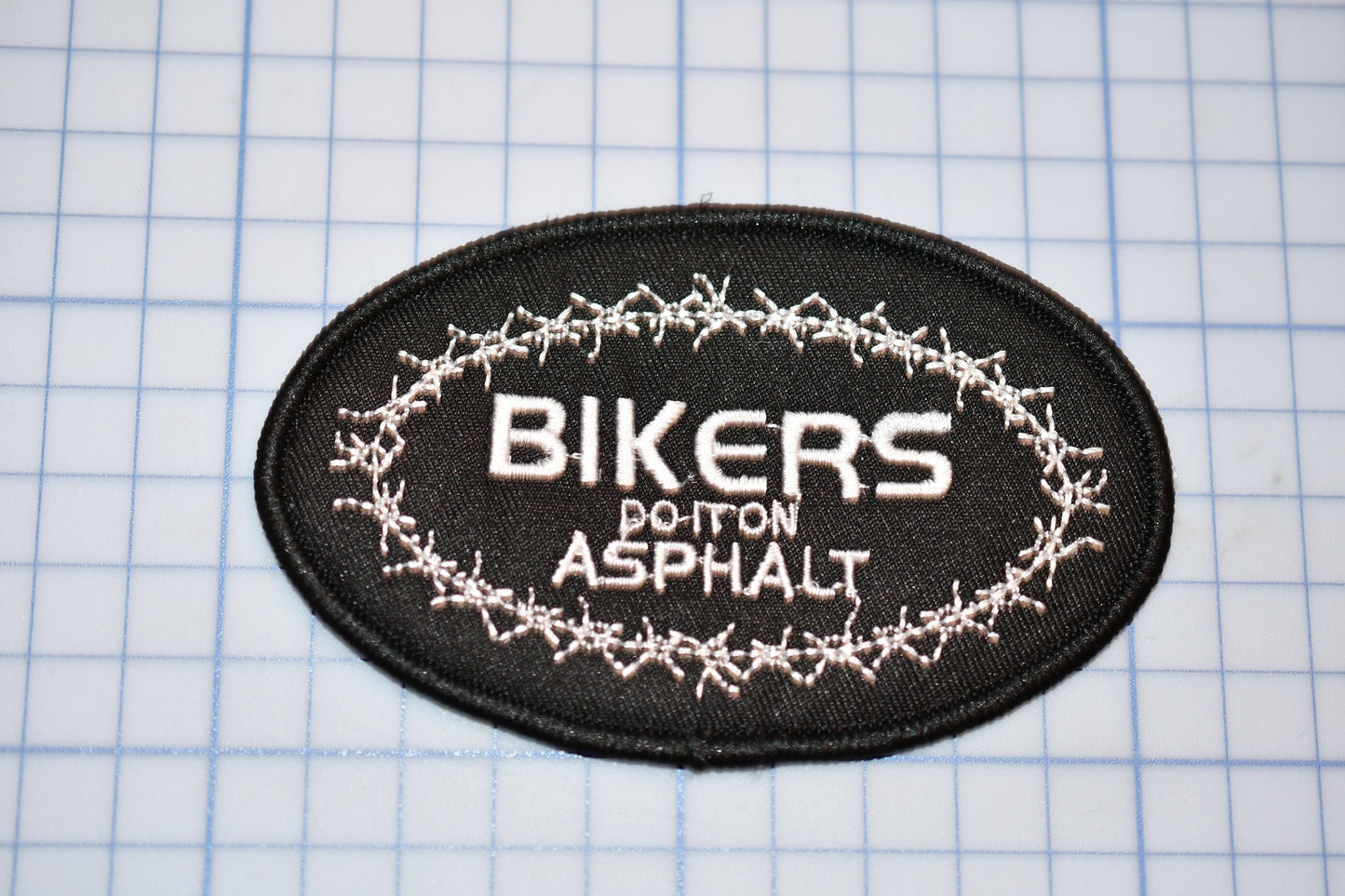 A "Bikers Do It On Ashphalt" Sew On Biker Patch (B30-365)