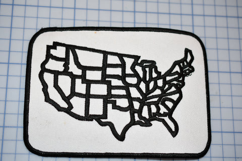 a patch with a map of the united states on it