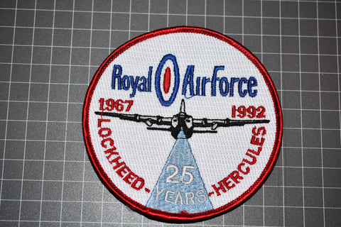United Kingdom Royal Air Force 25 Years Lockheed Hercules 1967-1992 Patch (B10-072)
