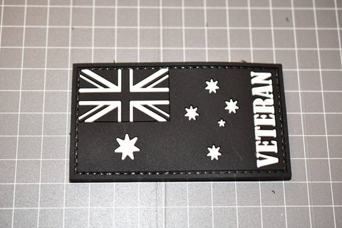 Australian Flag Veteran PVC Patch (Hook & Loop) (B22)