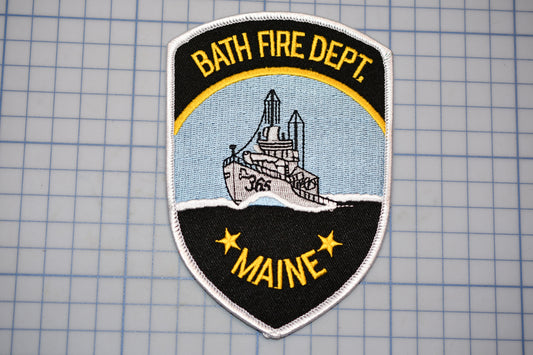 a patch that says bath fire dept maine
