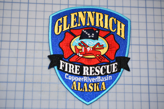 a close up of a fire rescue patch