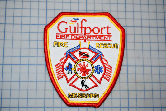 a patch with the words gulfport fire department on it
