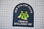 a New Zealand Police Financial Intelligence Unit patch.