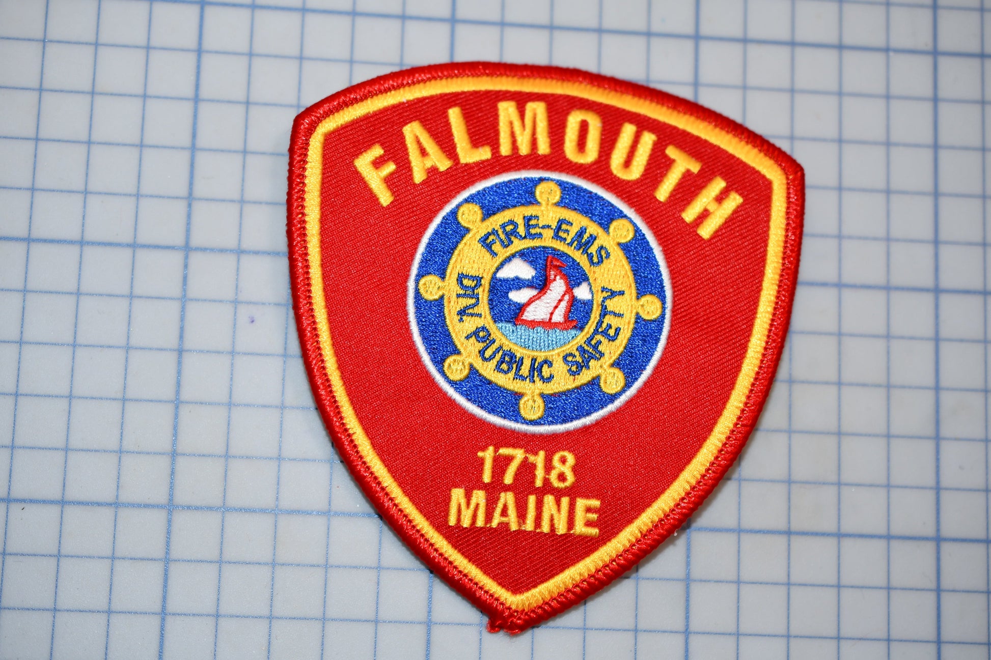 Falmouth Fire Department 1718 Maine Public Safety Patch