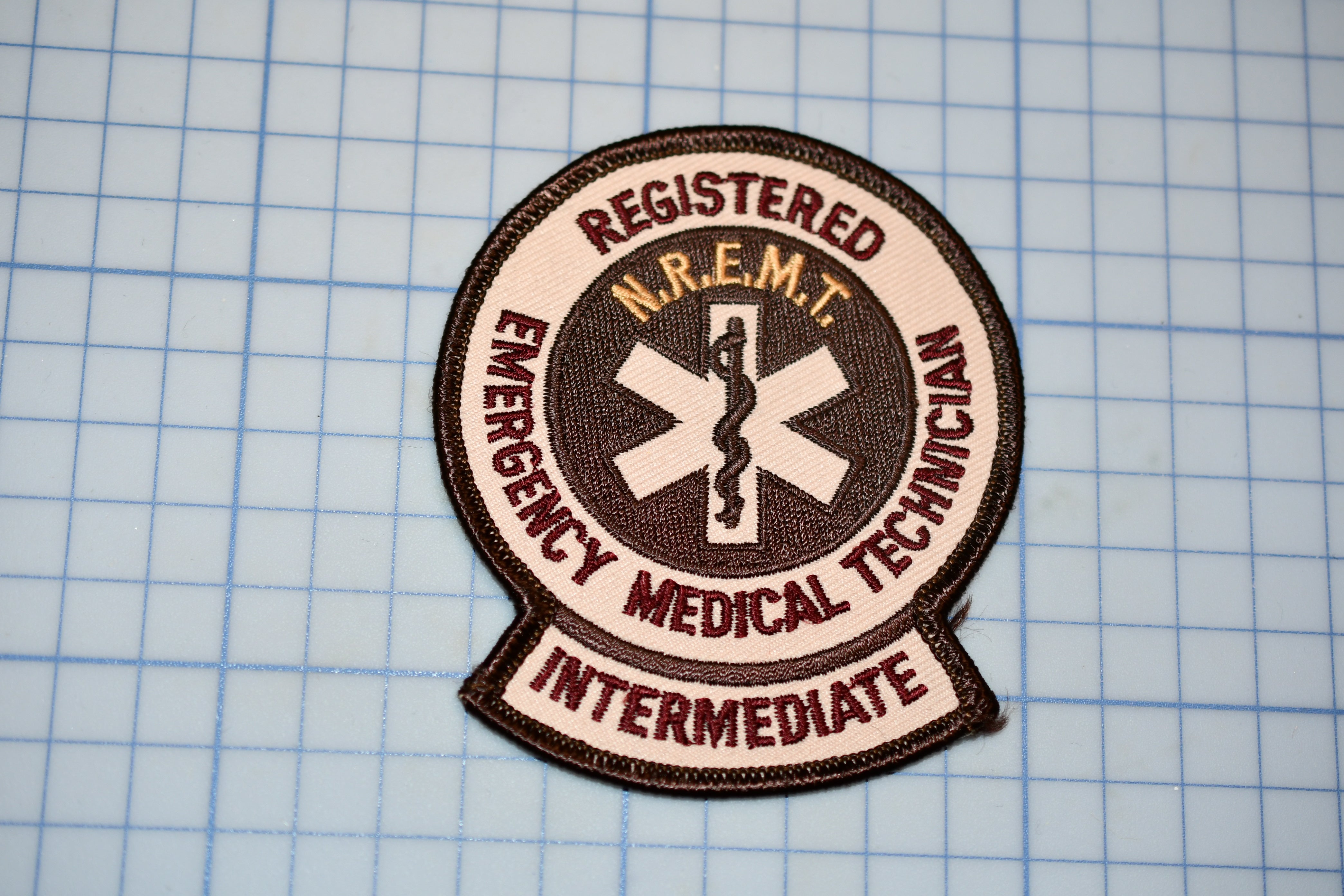 N.R.E.M.T. Registered Emergency Medical Technician Intermediate Patch ...