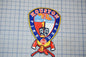 a fire department patch with the text "HOUSTON 1 FIRE DEPT."