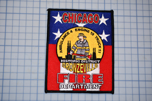 a chicago fire department patch on a piece of paper