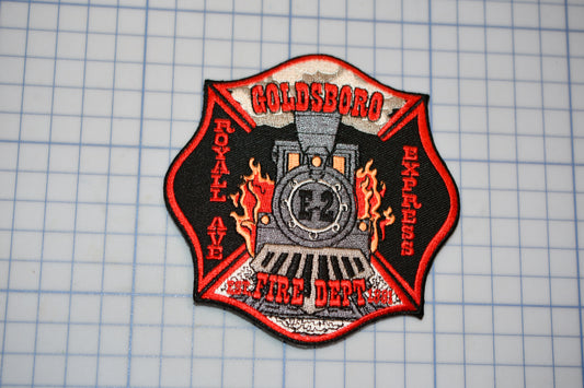 a patch with a picture of a train on it