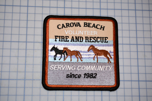 a patch with a picture of horses on it