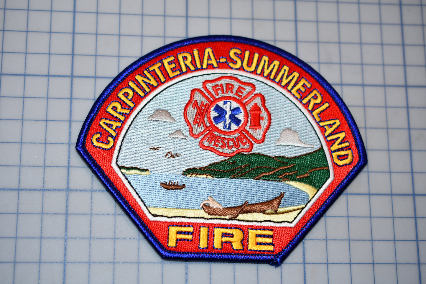 a patch with a fire department logo on it
