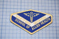 A blue and gold patch with the text "HARTFORD HOSPITAL" and "ALLIED HEALTH" printed on it, along with a medical symbol.
