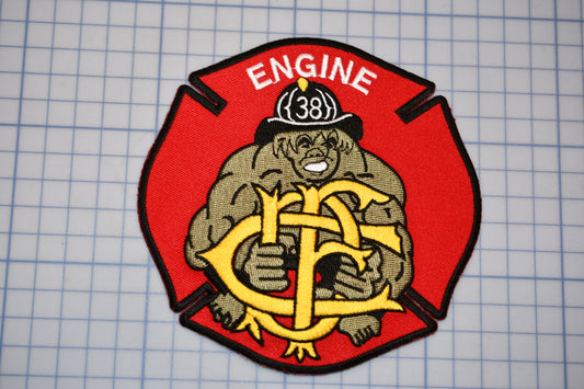 a patch of a monkey with a crown on its head