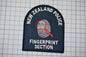 a New Zealand Police fingerprint section patch.