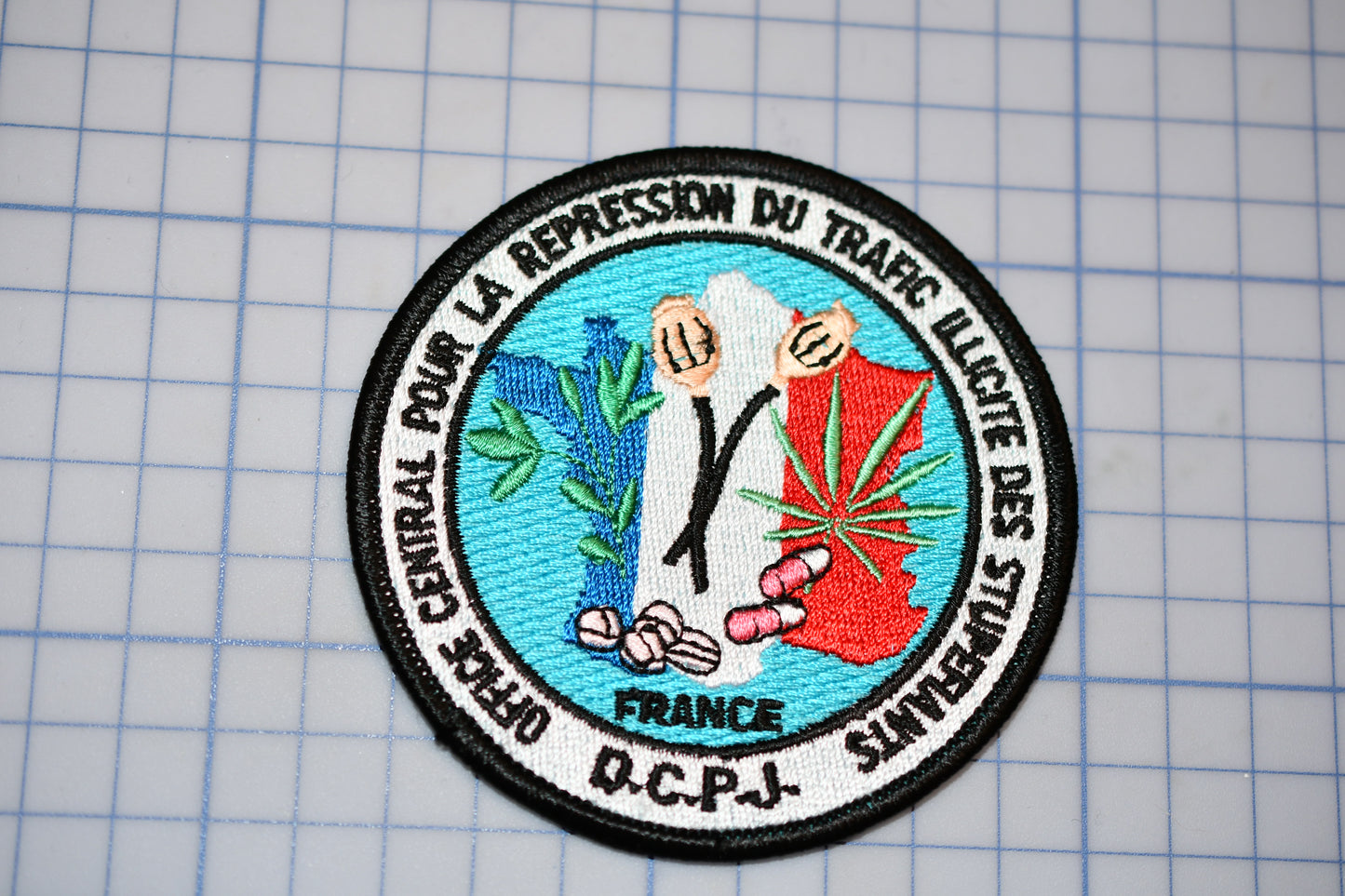 a patch with a picture of a person on it