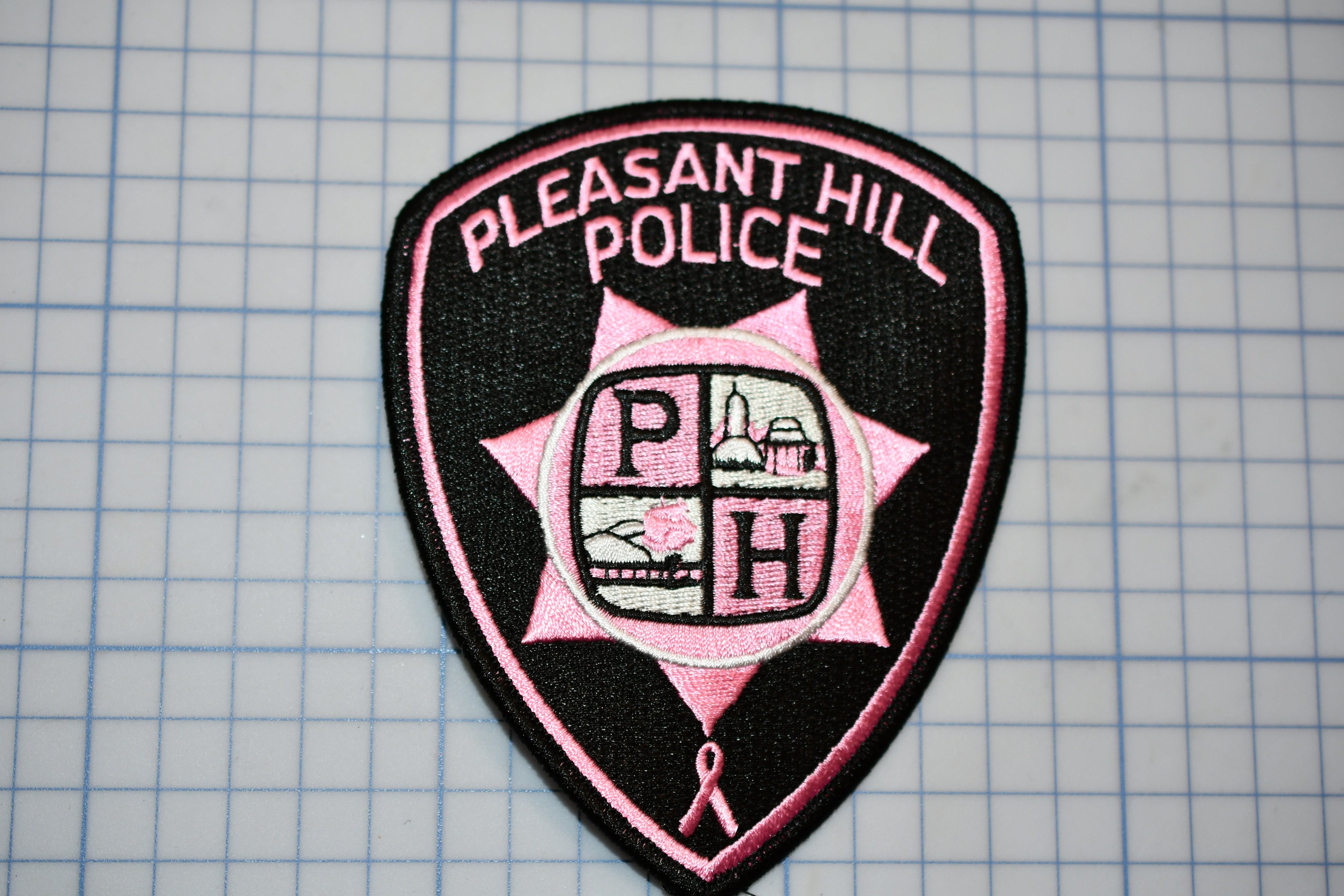 Police Pin Patch Police Patch - Pleasant Hill California Pink Patch B25-444 – ozinsignia