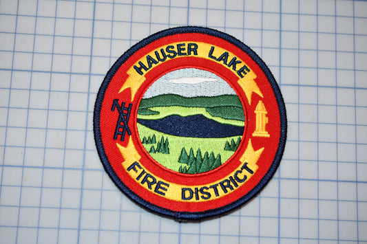 a patch with a picture of a fire department