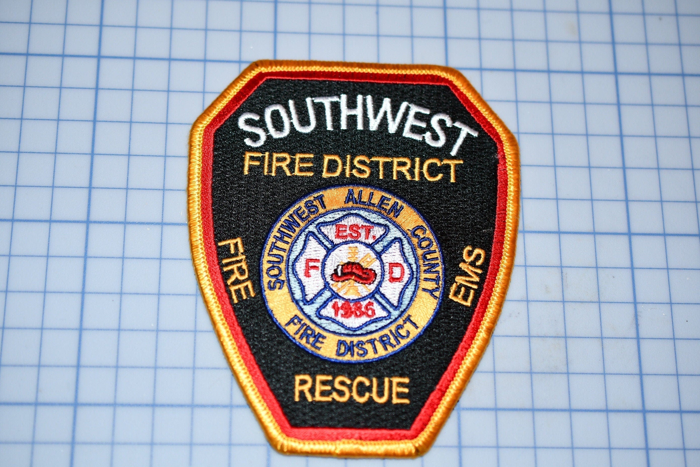Fire Rescue Patch Collection Southwest Allen County Indiana Fire Rescue EMS Patch (B24) – ozinsignia