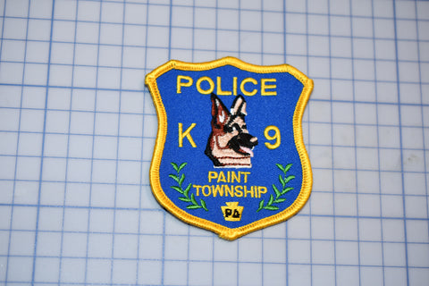Paint Township Pennsylvania Police K9 Patch (S5-2)