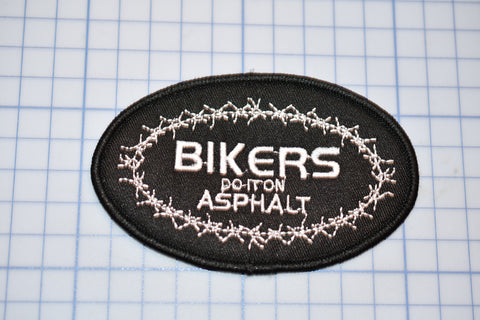 "Bikers Do It On Ashphalt" Sew On Biker Patch (B30-365)