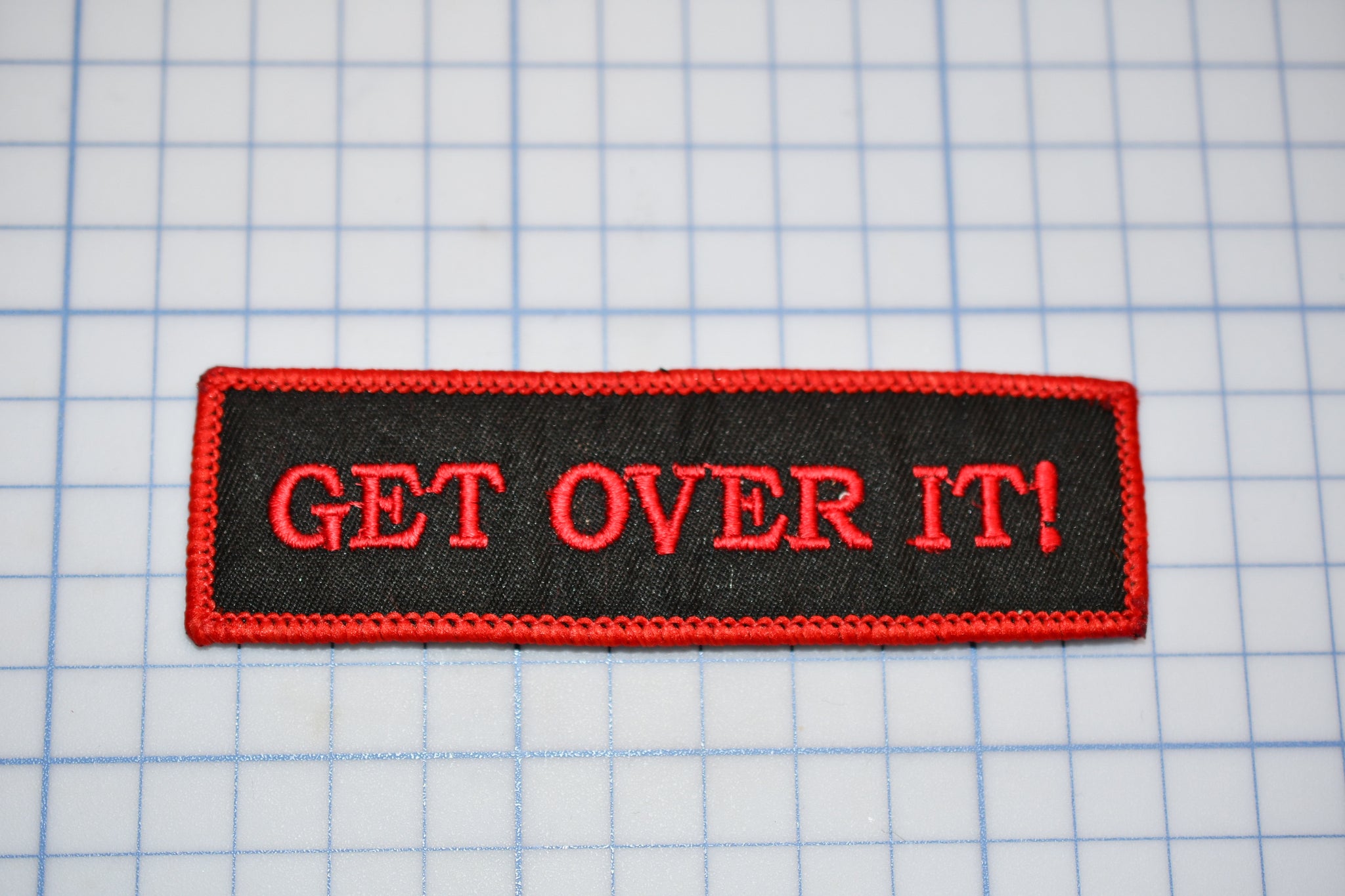 "Get Over It!" Sew On Biker Patch (B30-365)
