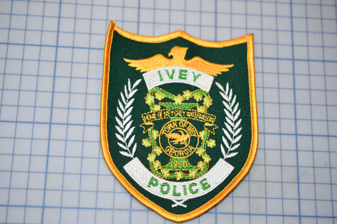 a patch of a police badge on a piece of paper