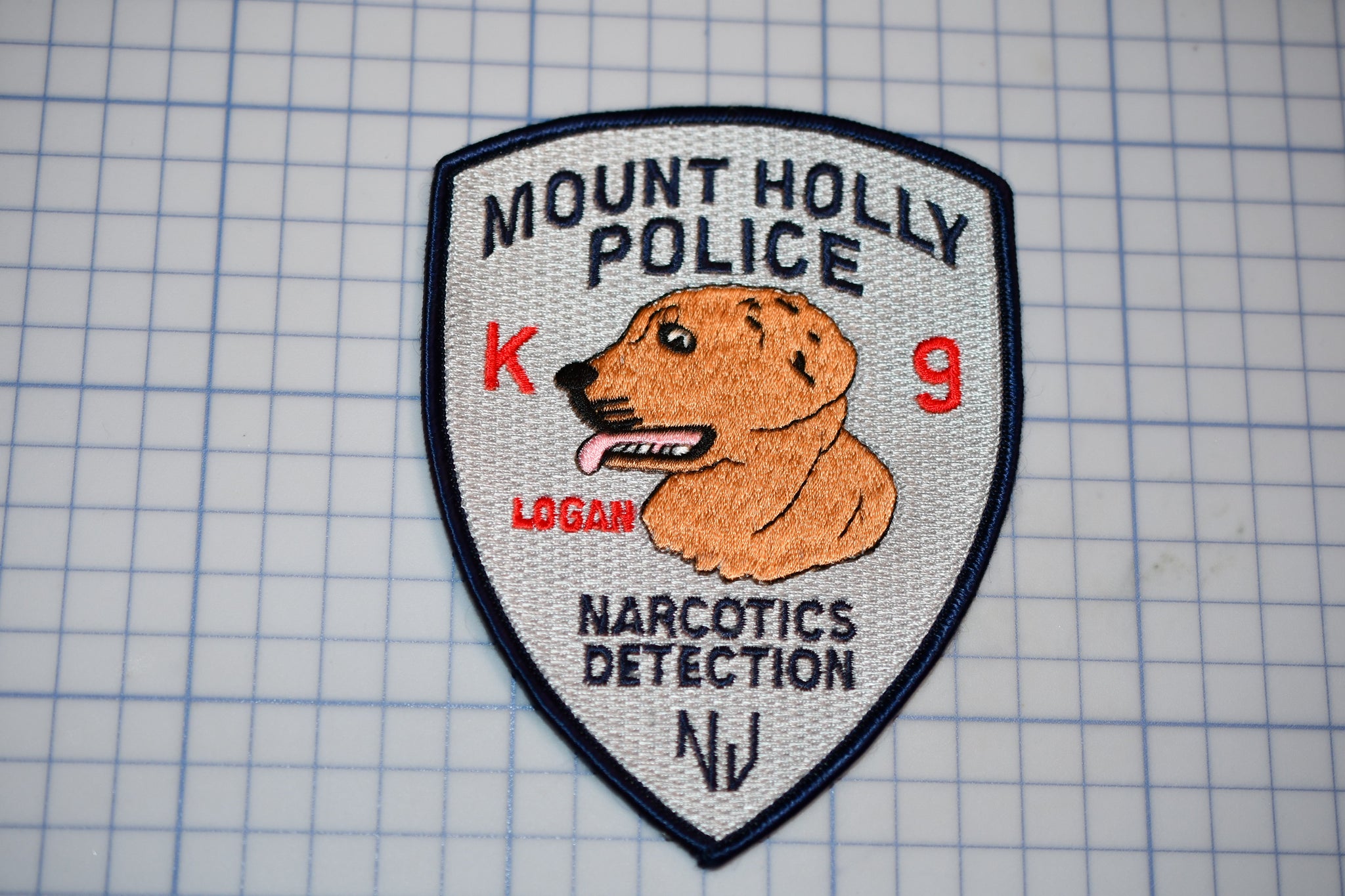 Mount Holly New Jersey Police K9 Narcotics Detection Patch (S5-2)