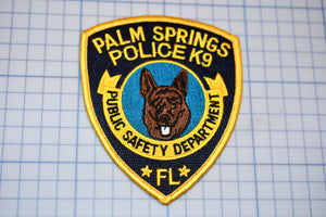 Palm Springs Florida Police K9 Patch (S5-2)