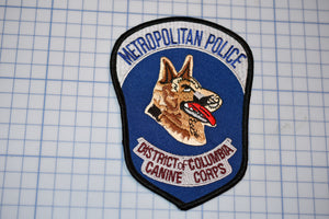Metropolitan Police Washington DC Canine Corps Patch (S5-2)