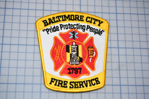 Baltimore City Maryland Fire Service Patch (B29-361)