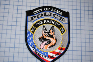 City Of Alma Georgia Police K9 Patch (B29-341)