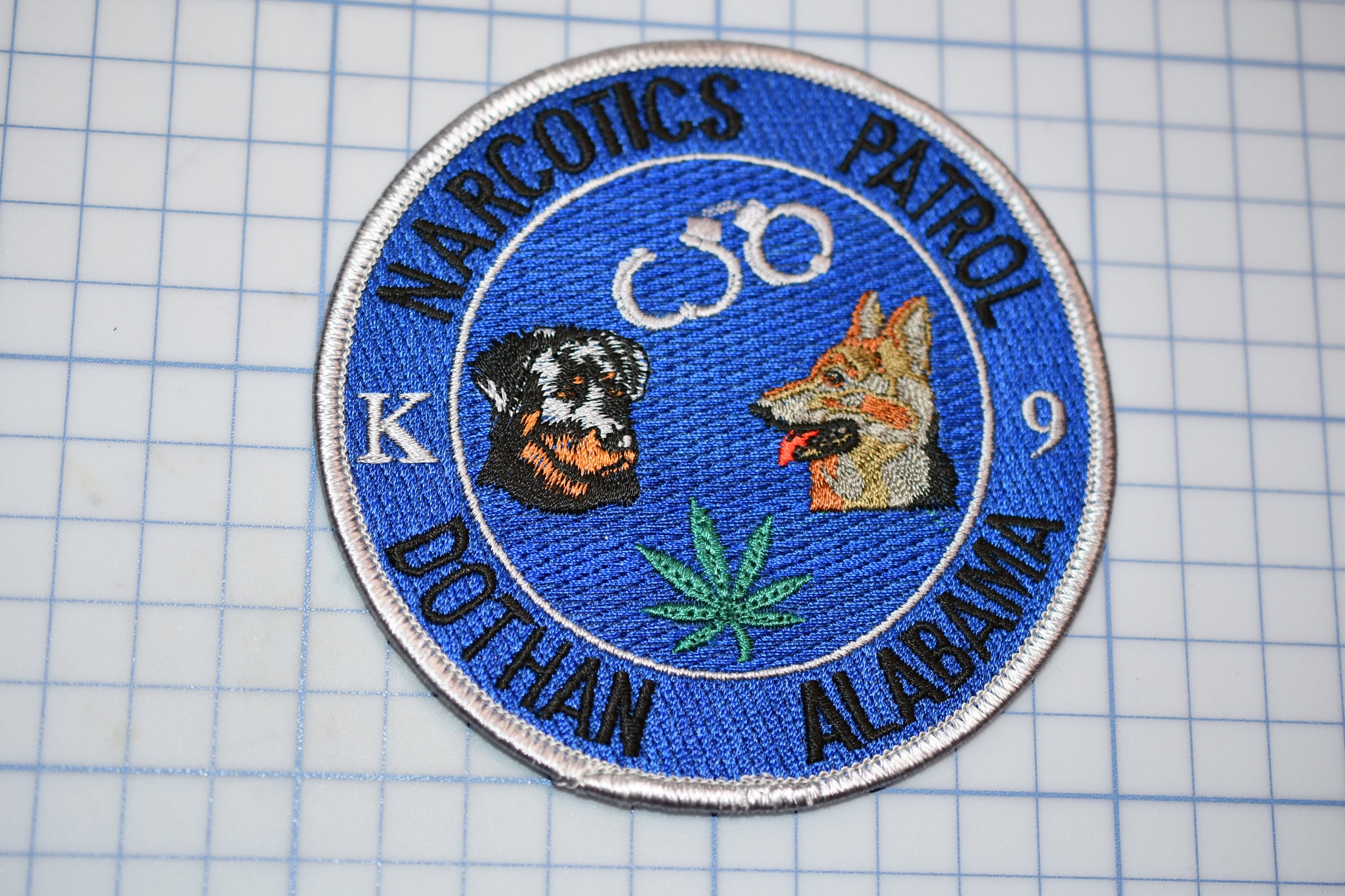 Dothan Alabama Narcotics Patrol K9 Patch (B29-341)