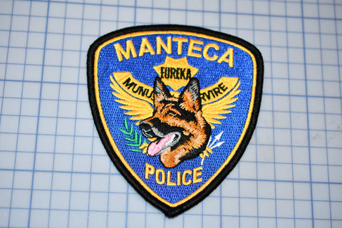 Manteca California Police K9 Patch (Style 1) (S5-1)