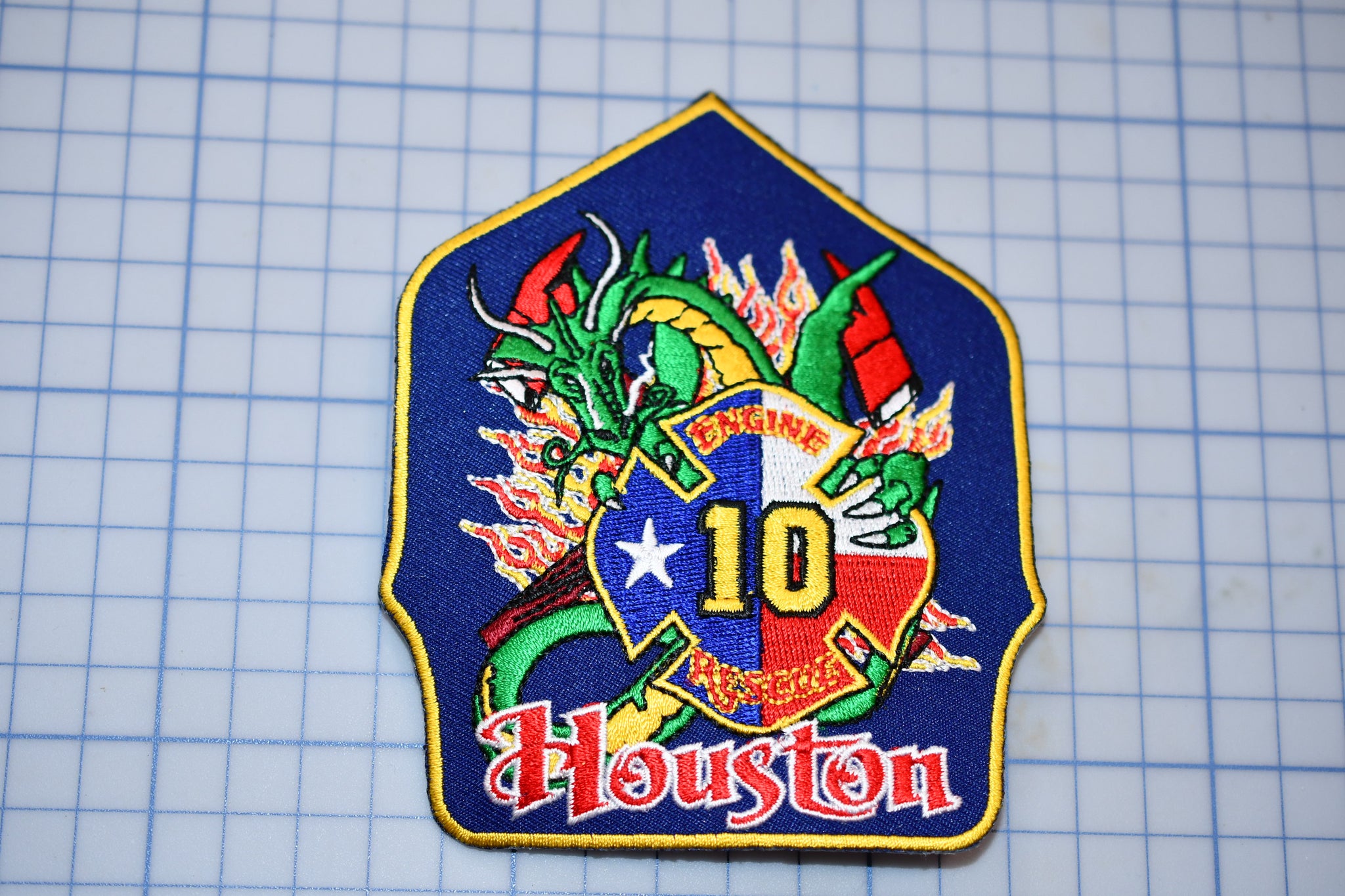 a patch with the name houston on it