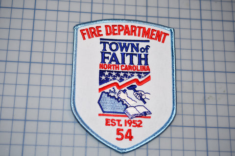Town Of Faith North Carolina Fire Department Patch (B29-360)