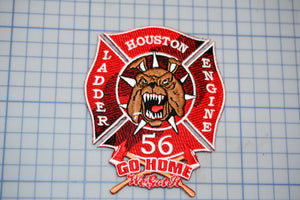 a patch with a picture of a fire department