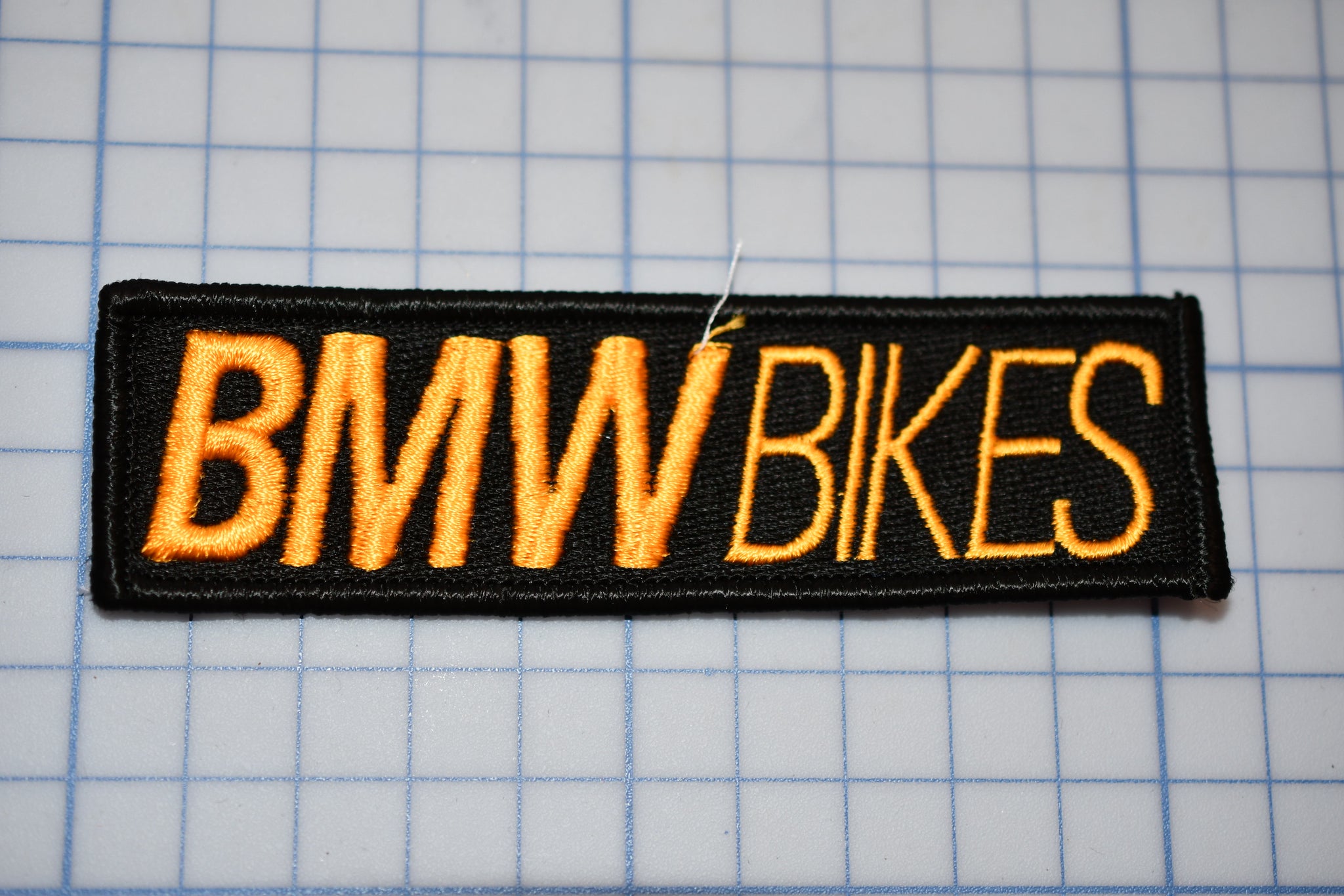 a patch with the words bmw bikes on it