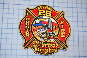 a patch with a fireman on it