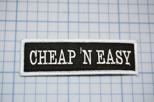 "Cheap 'N' Easy" Sew On Biker Patch (B30-365)