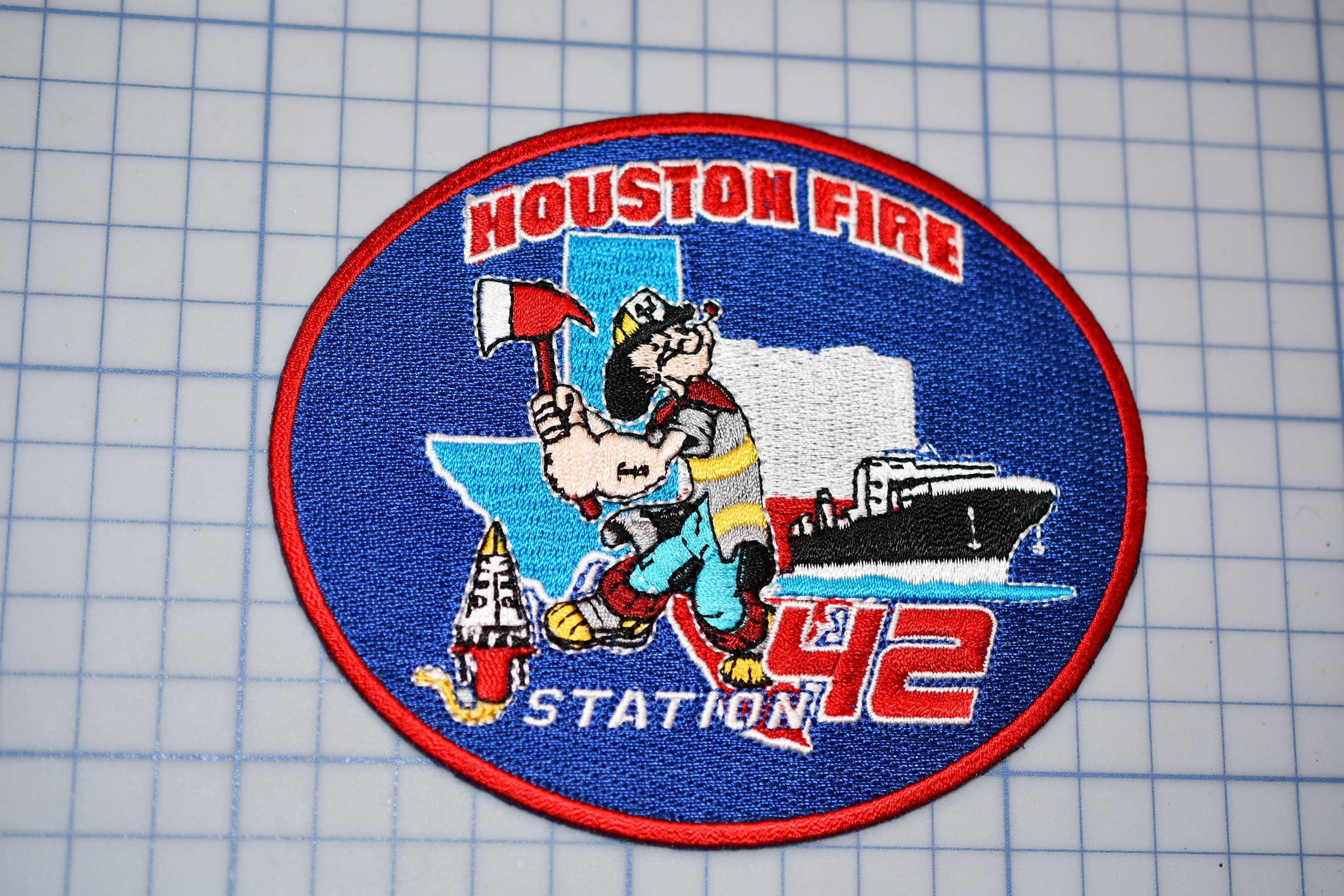a patch with a cartoon character on it
